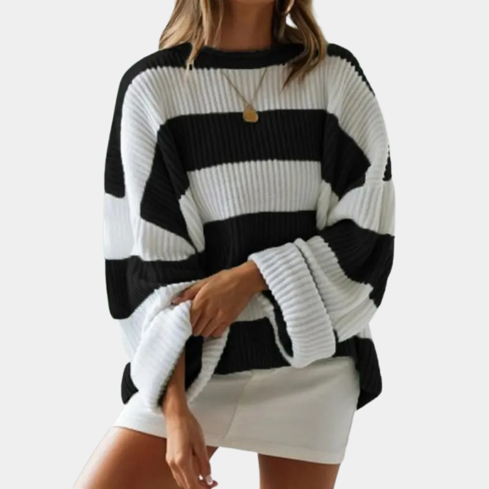 Mathilde - Striped oversized women's sweater