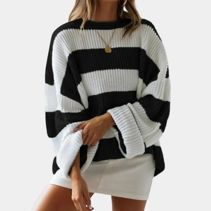 Mathilde - Striped oversized women's sweater