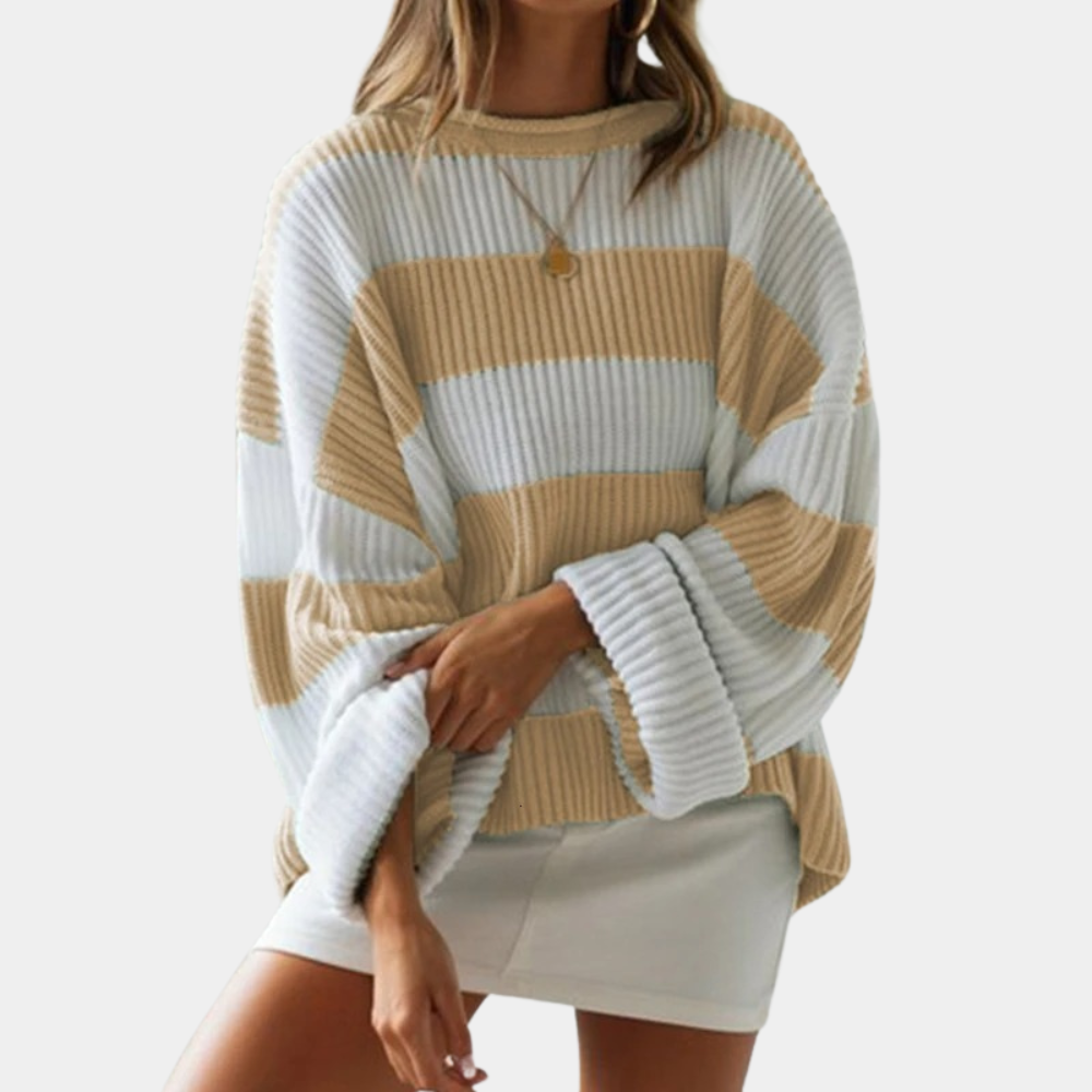 Mathilde - Striped oversized women's sweater