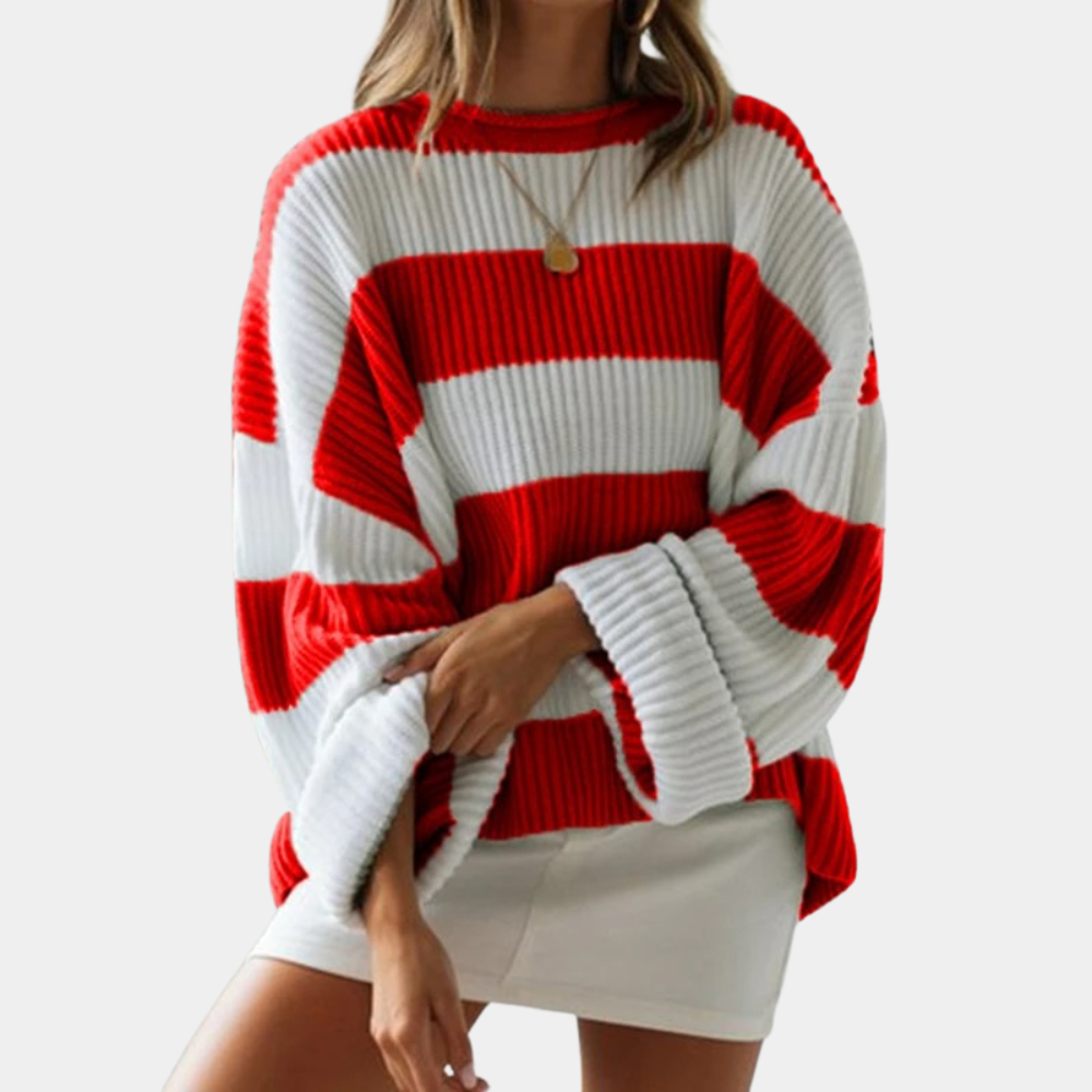 Mathilde - Striped oversized women's sweater