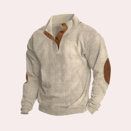 MALACHY - Casual geribd sweatshirt voor mannen