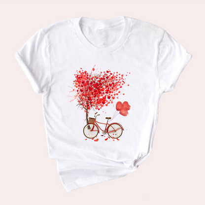 Mirielle - T-shirt voor dames met decoratieve print