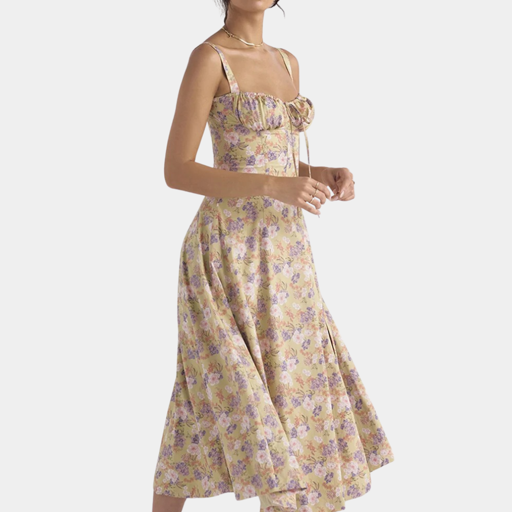 Emma - Floral women's dress with spaghetti straps