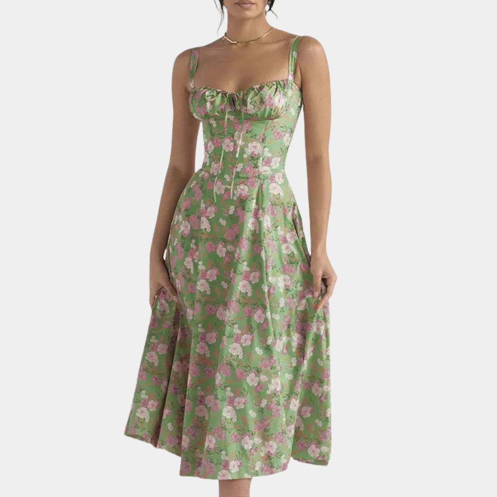 Emma - Floral women's dress with spaghetti straps