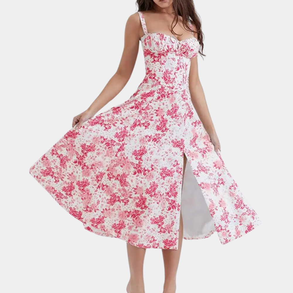 Emma - Floral women's dress with spaghetti straps