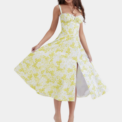 Emma - Floral women's dress with spaghetti straps