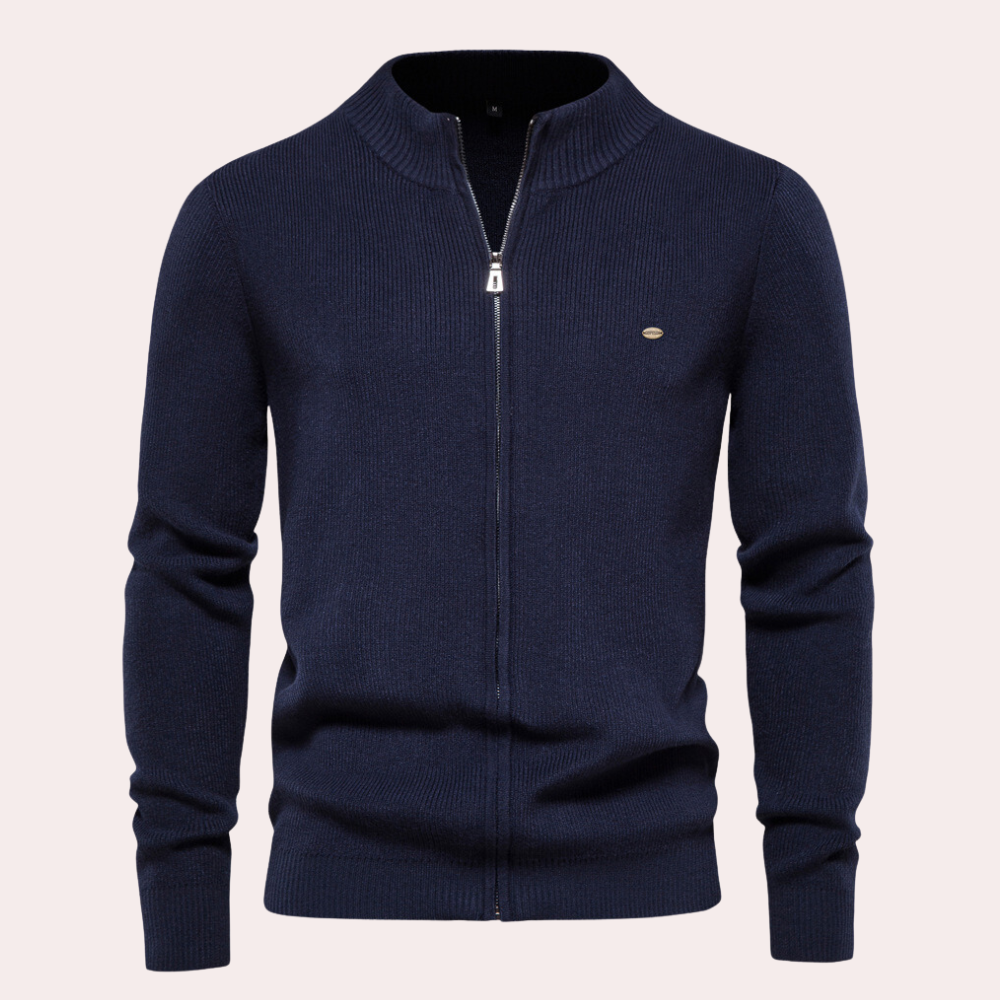 Vachel - Casual gebreide heren trui met rits