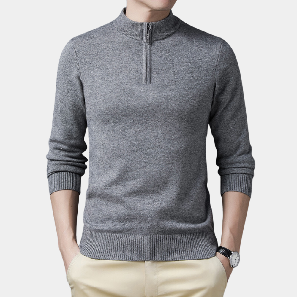 Oskar - Casual herensweater met rits