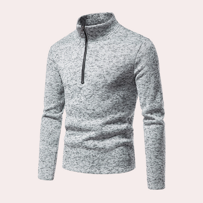 Nils - Casual herensweater met ritskraag