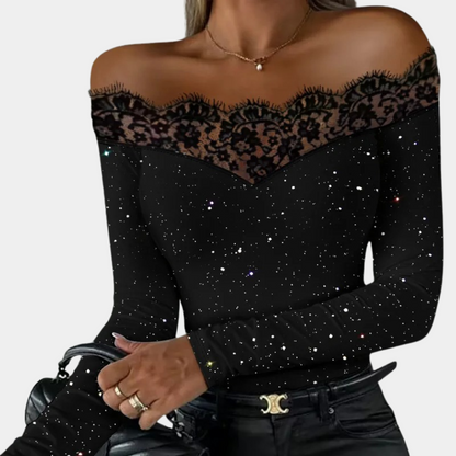 Danielle - Off-shoulder lace top for women