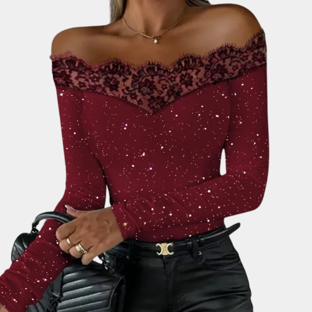 Danielle - Off-shoulder lace top for women