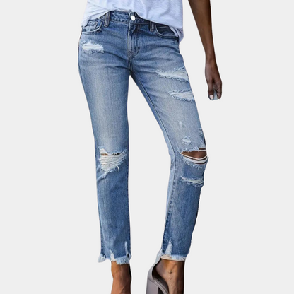 Aldina - Casual ripped women's jeans