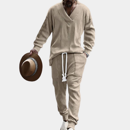 Duran - Knitted men's two-piece set