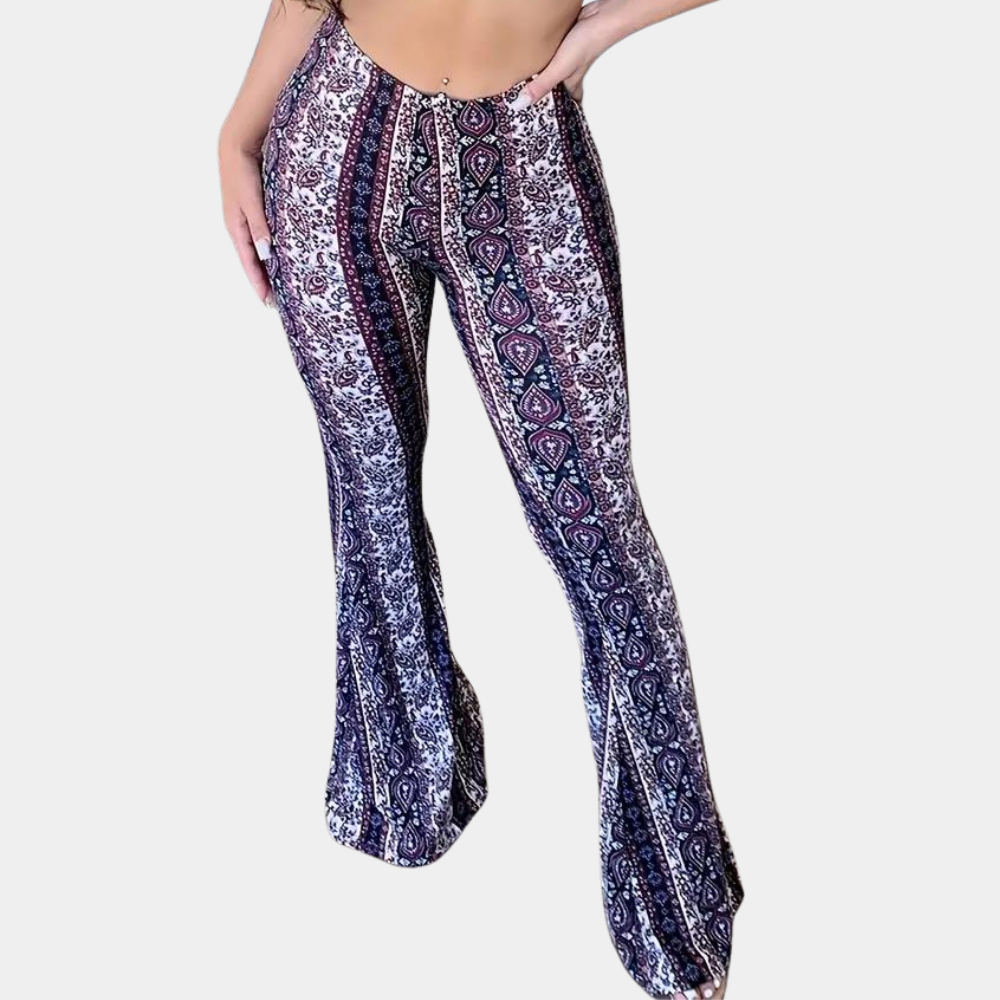 Elvera - Boho style flared women's trousers