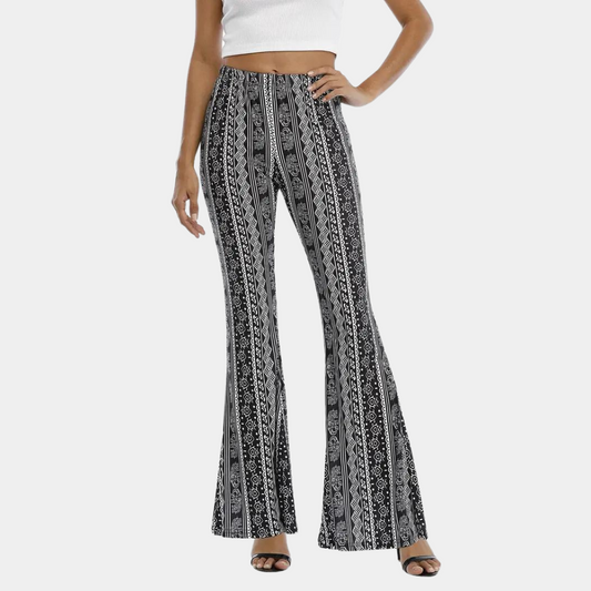 Soleil - Boho stijl uitlopende broek voor vrouwen