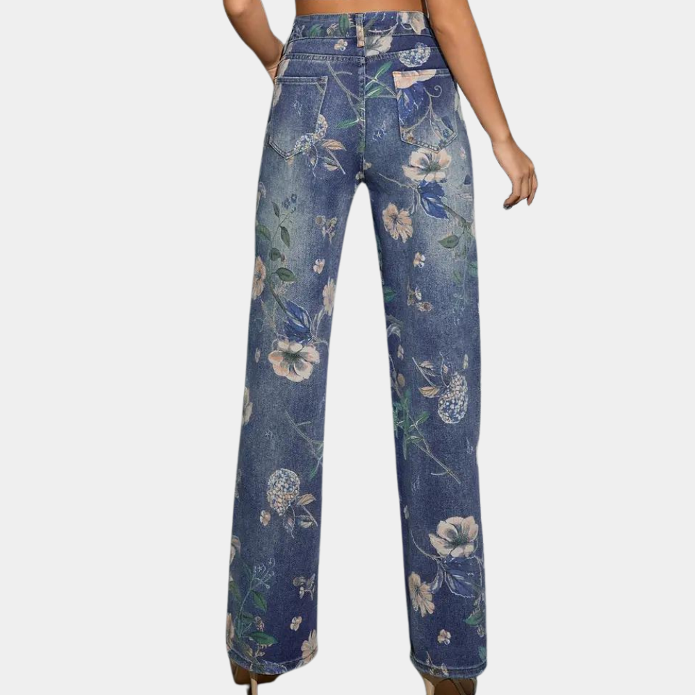 Asenka - Floral jeans for women