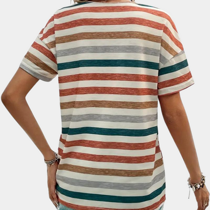 Aika - Casual striped women's t-shirt