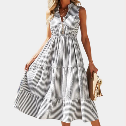 Inara - Stylish striped ladies dress