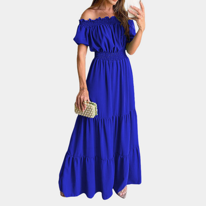 Elegant off shoulder maxi dress for women