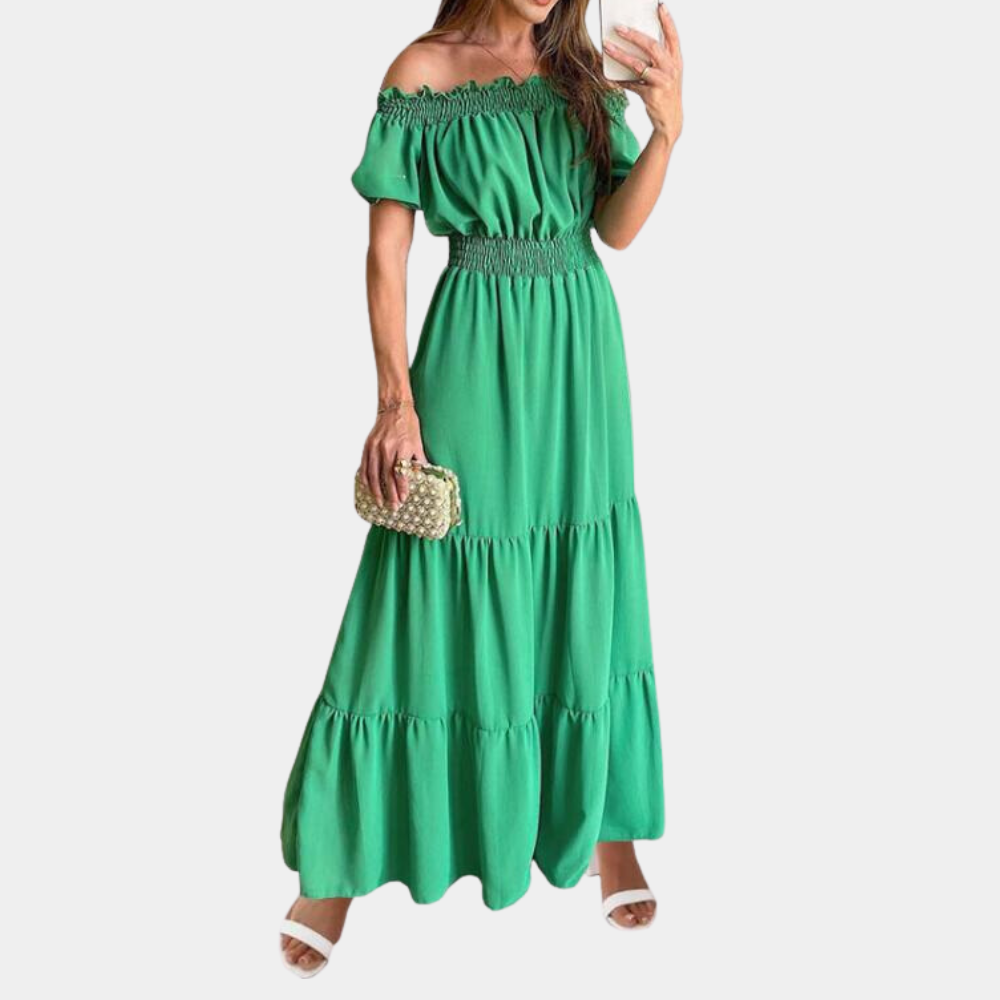 Elegant off shoulder maxi dress for women