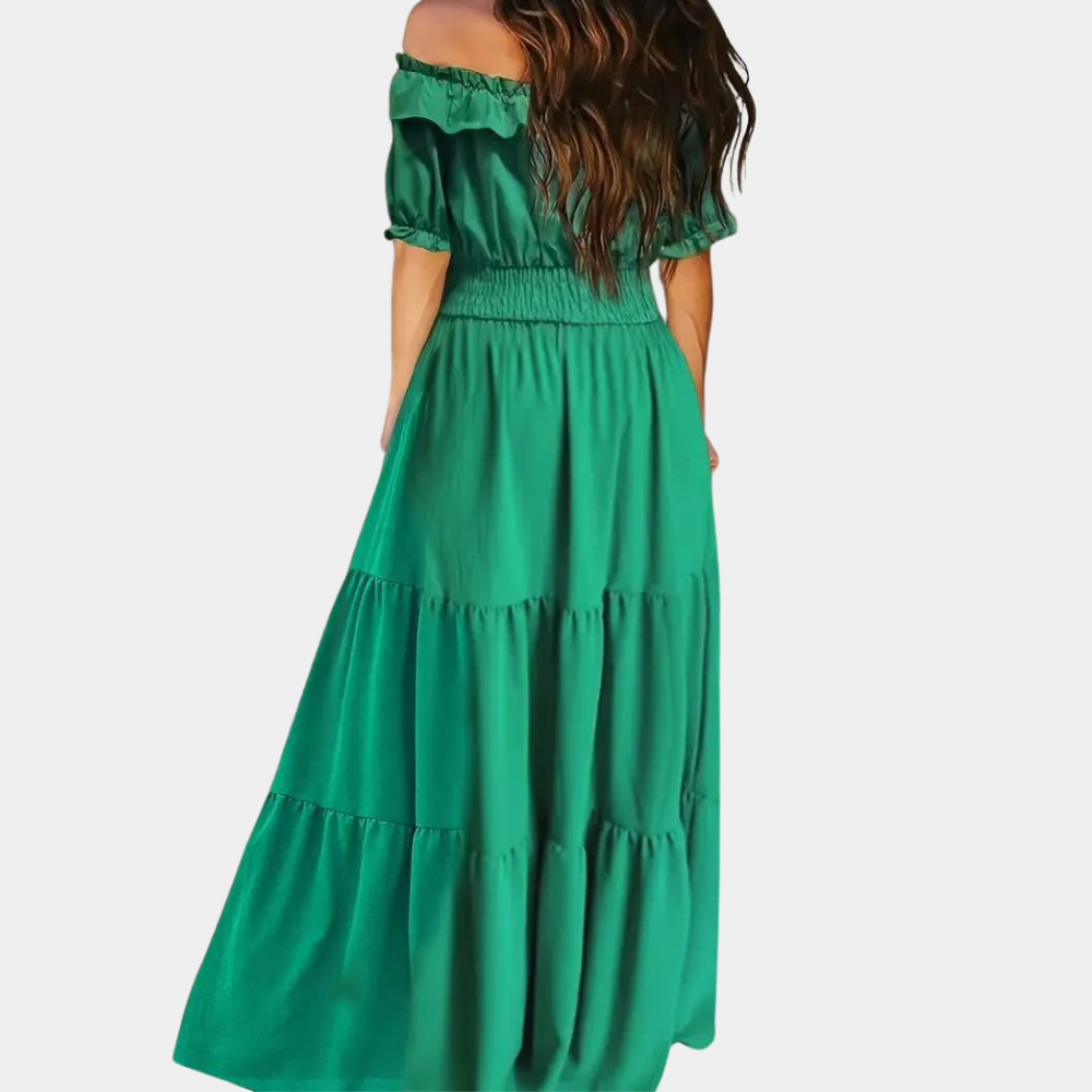 Elegant off shoulder maxi dress for women