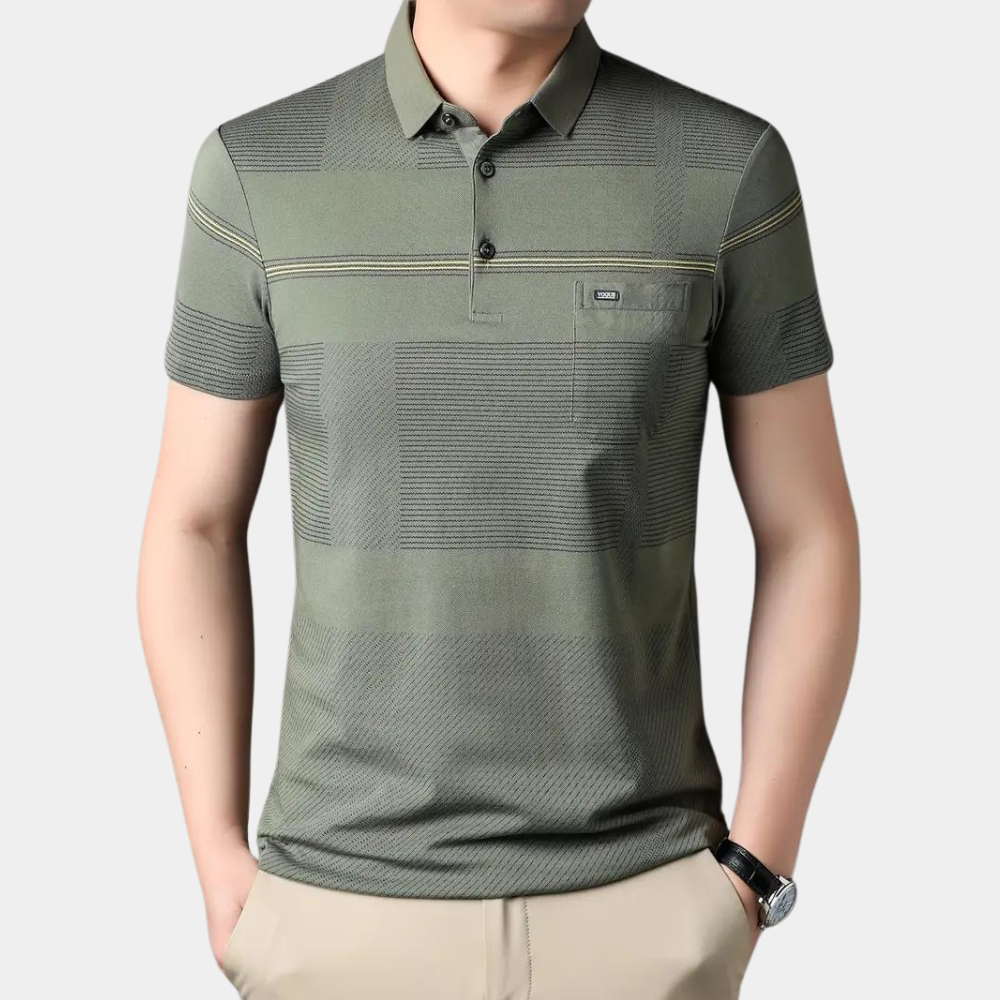 Stylish striped men's polo shirt