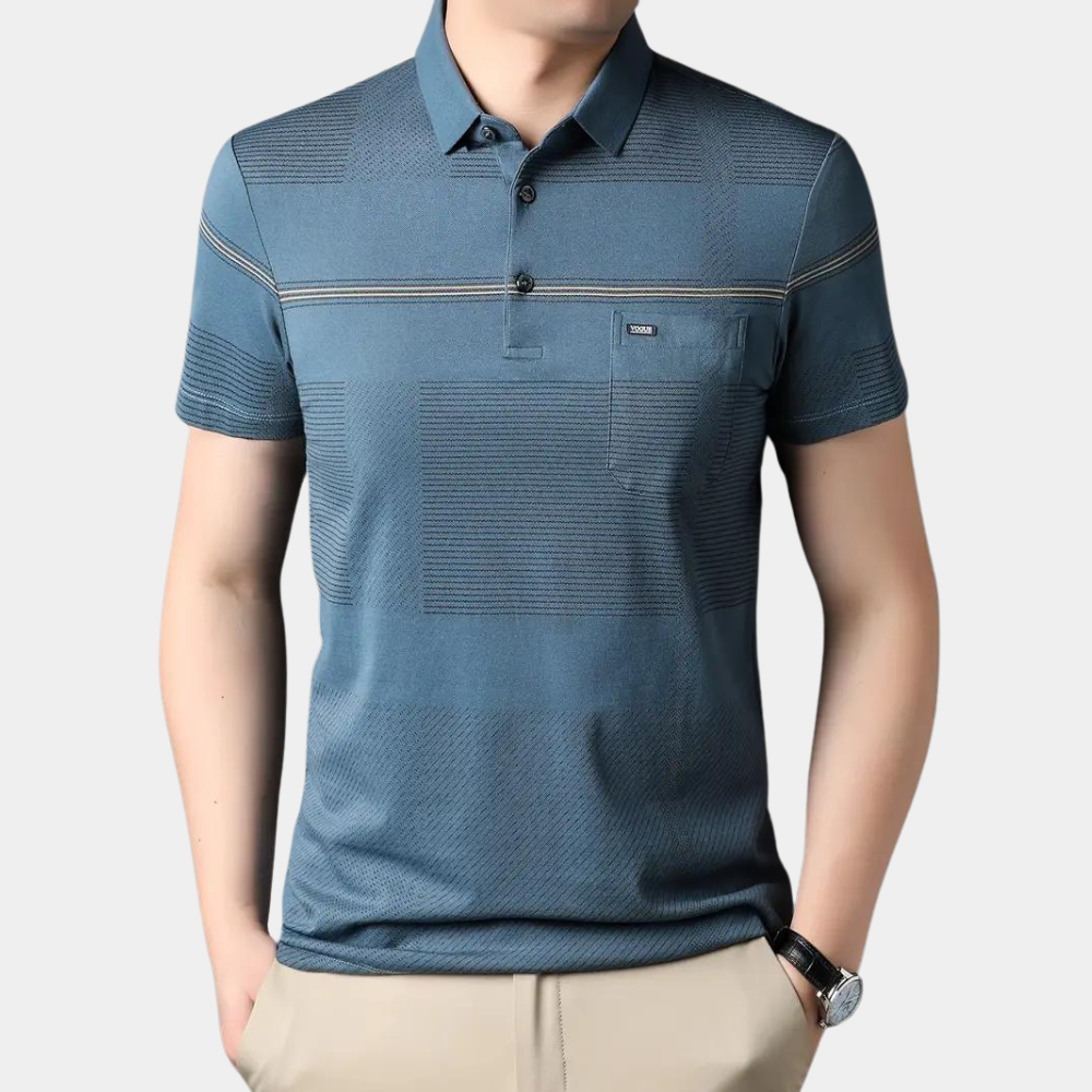 Stylish striped men's polo shirt