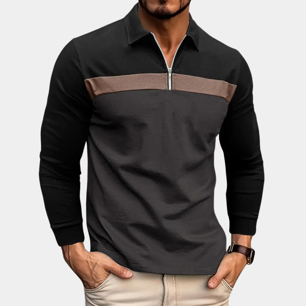 Men's long sleeve polo