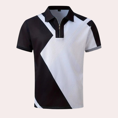 Stylish color block polo for men