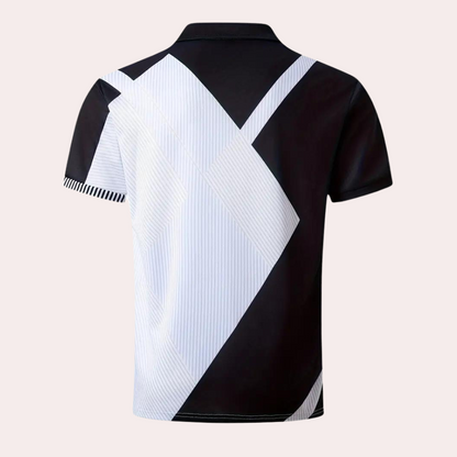 Stylish color block polo for men