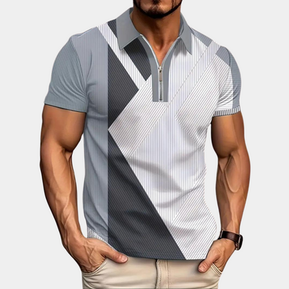 Stylish color block polo for men