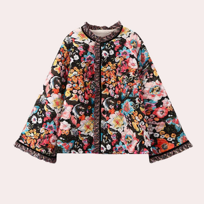 Trendy floral ladies coat