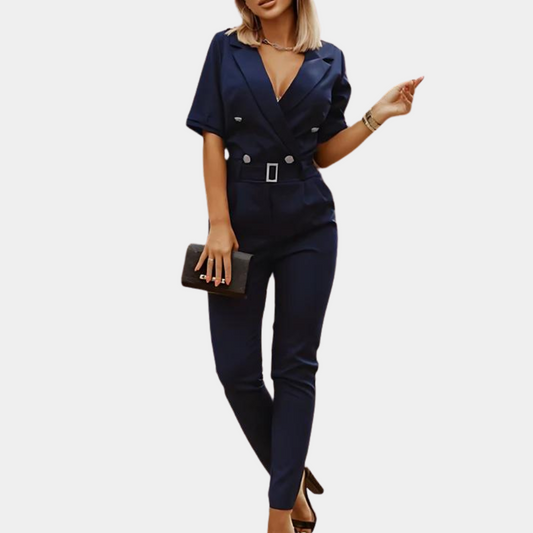 Elegant ladies jumpsuit with v-neck