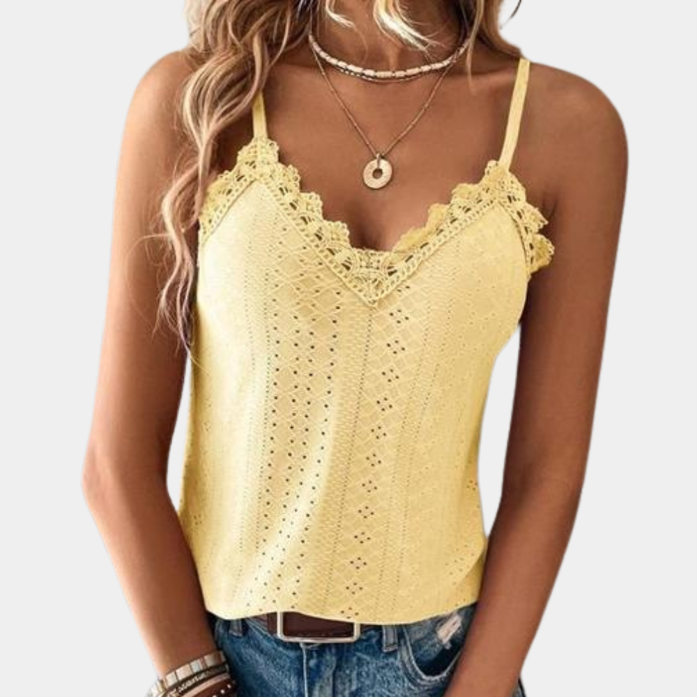 Stylish women's top with v-neck