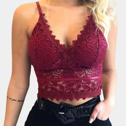 Stylish floral lace ladies top