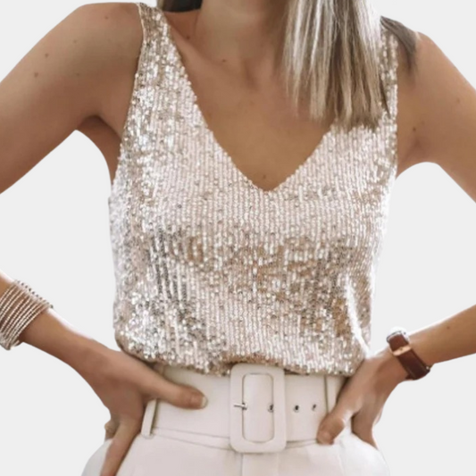 Elegant ladies top with glitter