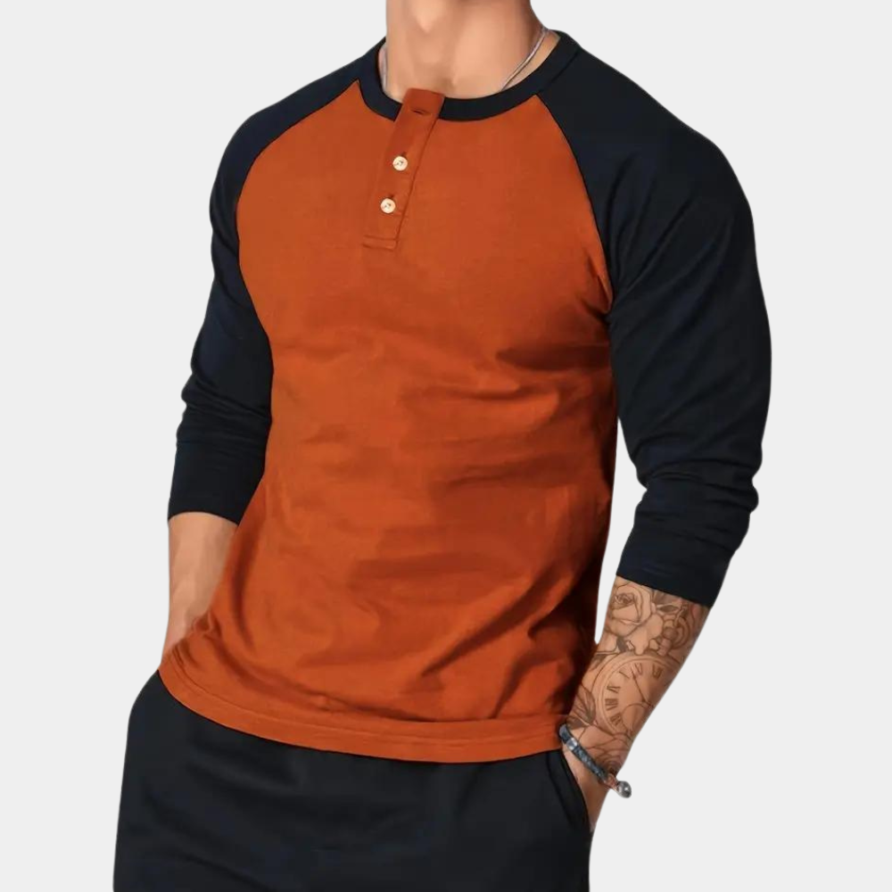 Slim fit orange men's t-shirt