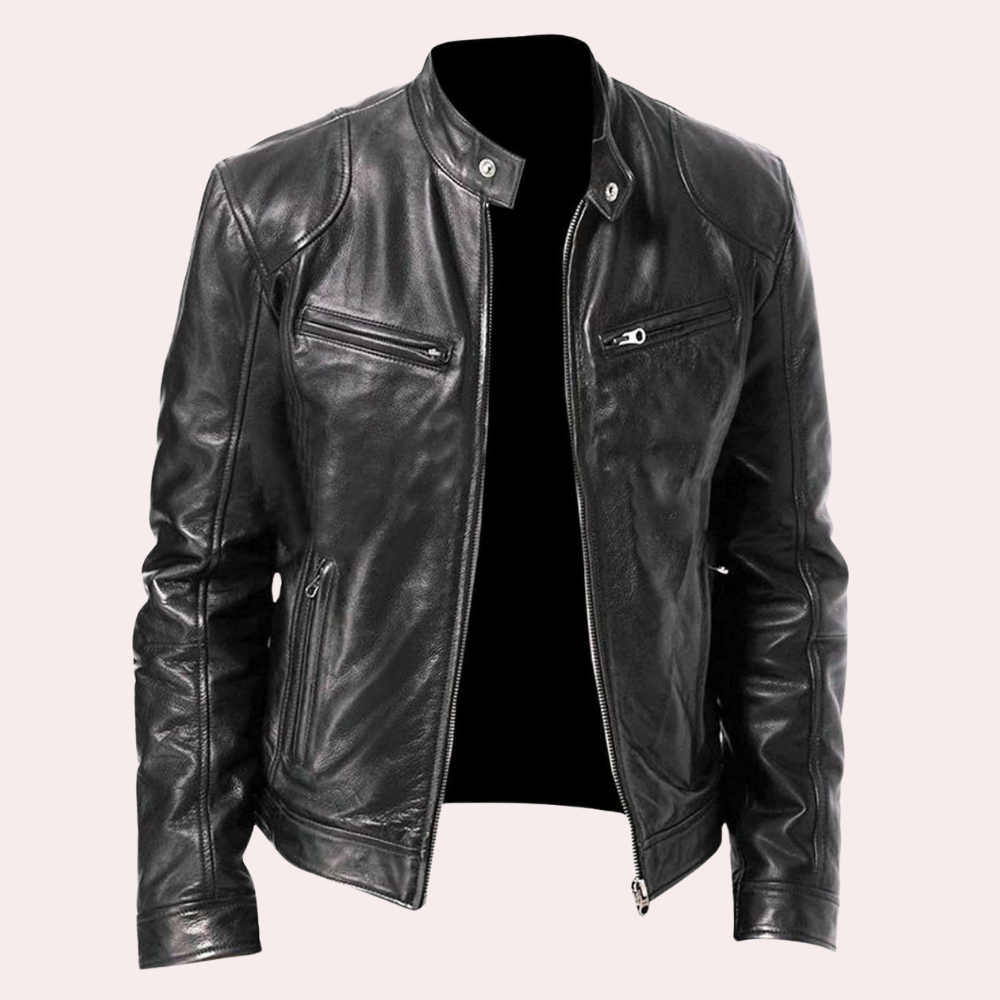 Luxury men's motorcycle jacket