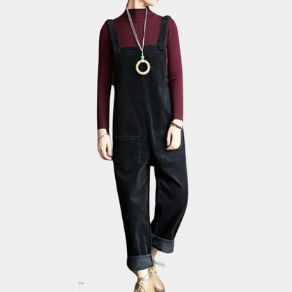 Casual corduroy jumpsuit for women