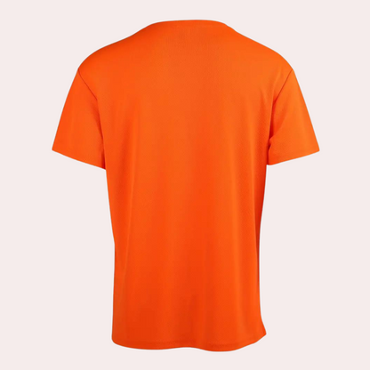 Orange crew neck t-shirt