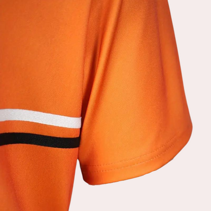 Color block orange shirt for men