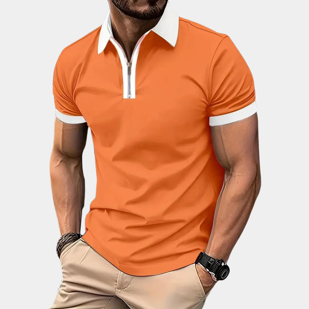 Klassiek oranje heren T-shirt