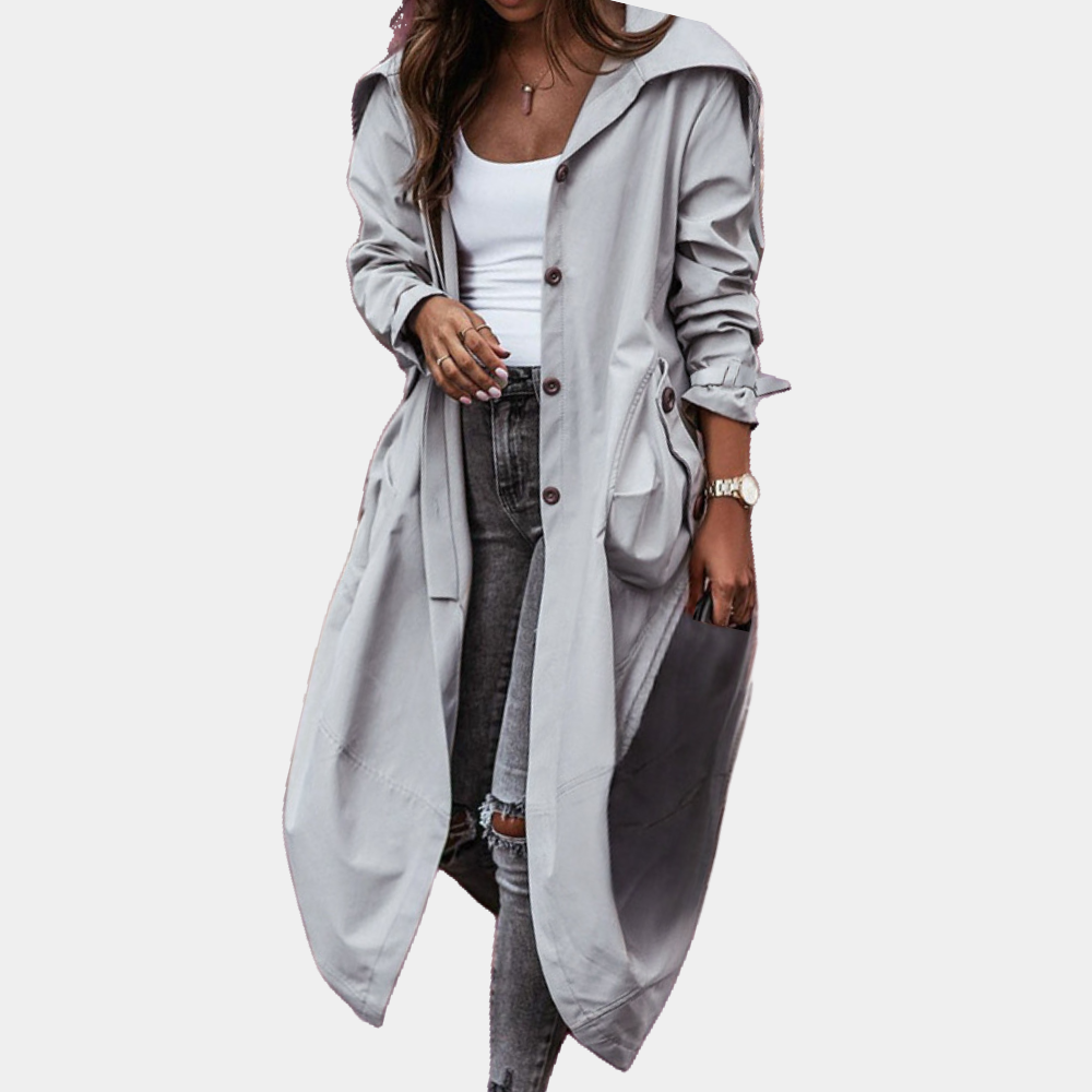 Trendy long ladies coat