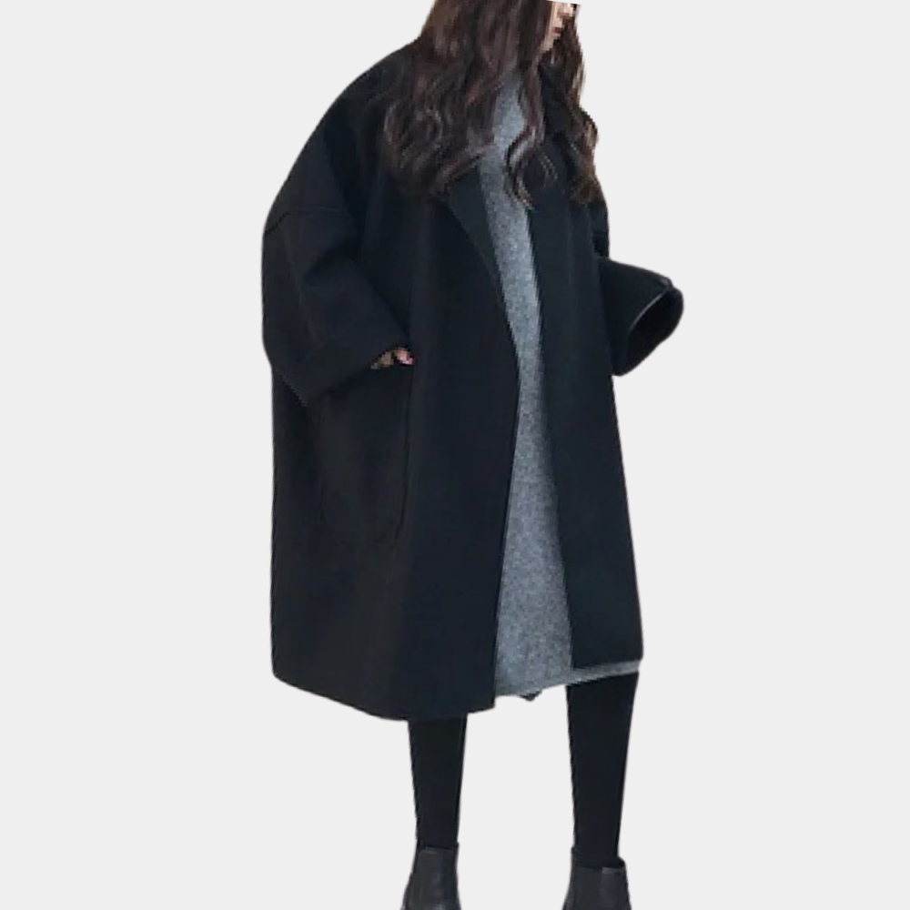 Oversized long women's coat