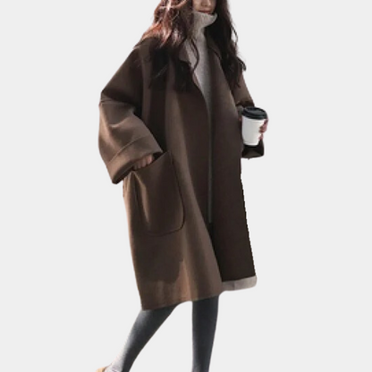 Oversized long women's coat