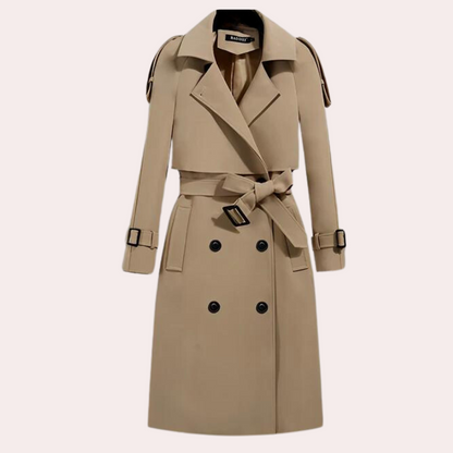 Elegant long trench coat for women