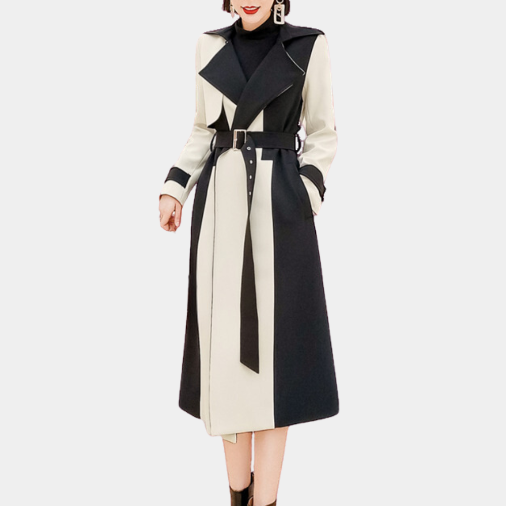 Elegant ladies trench coat with belt