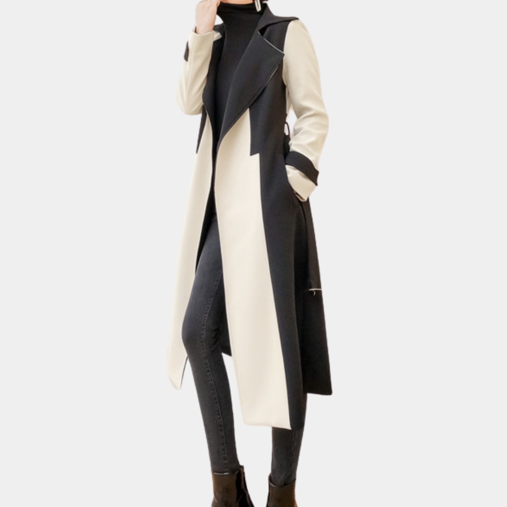 Elegant ladies trench coat with belt