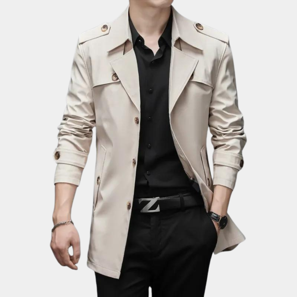 Modern trench coat for men