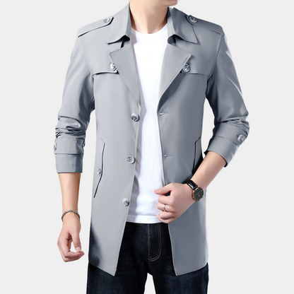 Modern trench coat for men